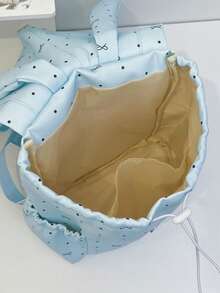 1pc Cute Casual Children's Backpack, Lightweight Student Backpack For Elementary, Preschool, Middle School - Blue - View 4