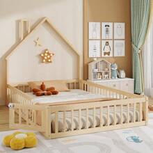 Kids Bed Frames, Headboards & Footboards - Natural + Pine + 140cm*200cm - View 4