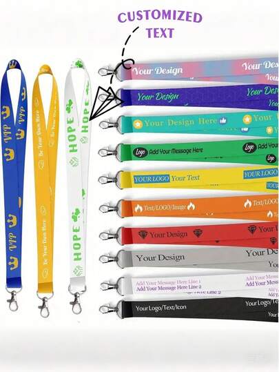 Customized ID Badge Lanyard, Suitable For School Students, Company Employees, Events, Conferences, Exhibitions, Back To School Supplies, Teacher's Day Gifts, Corporate, Mall, Office Promotions, Rewards