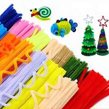 200 piezas de limpiapipas de colores brillantes, aptos para manualidades y artesanías DIY - Limpiapipas multicolor vibrantes, excelentes para proyectos de manualidades para niños, actividades en el aula y decoraciones creativas (colores aleatorios) - multicolor - Ver 6