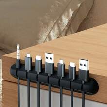 Bộ sắp xếp cáp để bàn tự dính 3/5/7 lỗ, kẹp quản lý cáp sạc điện thoại, cáp dữ liệu, dây nguồn, chuột, tai nghe. - Nhiều màu - Xem 1