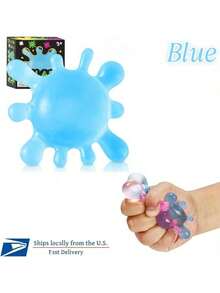 1Pcs New Virus Shape Pinch Le Decompression Toy, Slow Rebound Venting Toy, Casual Holiday Gift, High-Value Dopamine Color - 藍色 - 查看 11