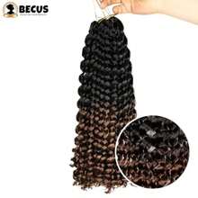 DBECUS 3 Packs Gogo Curl Crochet Braids Hair Extensions For  Jamaican Bounce Crochet Hair Curl Crochet Synthetic Hair Extensions 24 Root/Pack 14" #1B/30 - 1B/30G - View 6