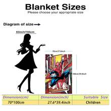 Marvel Spider-Man Themed Flannel Blanket, With Dense Spider-Man Figures And Web Elements, Strong Visual Impact, Main Colors Are Red, Blue And White, Warm And Soft, Can Be Used As Sofa Cover, Nap Blanket, Bedding Decor Blanket, Etc. - Burgundy - View 18