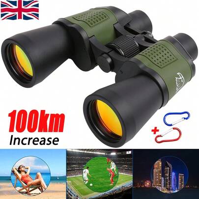 10000M 100X100 Day/Night HD Hunting Binoculars Waterproof Telescopes Coordinates