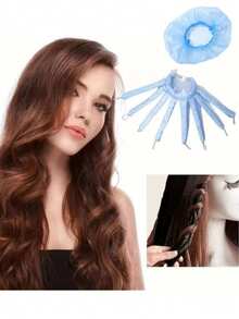 2pcs: No-Heat Satin Hair Curlers With Adjustable Headband, Suitable For Women And Girls, Overnight Wavy Hairstyle Without Heat - Multicolor - View 11