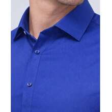 Men's Long-Sleeved Slim Fit Shirt, Luxury Premium Style, Wrinkle-Free - Biru - View 2
