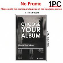 1pc Upload Your Favorite Album Covers, Personalized Music Printing, Singer And Album Wall Artworks, A Musical Gift For Your Fans, Personalized Album Posters, Room Decor, Custom Poster, Customized Wall Art, Pictures Custom Photo, Customizable Things, Optional Frame. - Multicolor - View 11