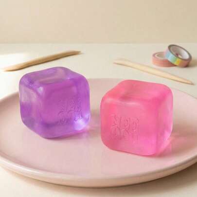 POKOJA LAND Sensory Squeeze Cube Toy - Stress Relief Cube, Soft Squishable Texture, Handheld Desktop Toy, Effectively Relieve Anxiety, Suitable For Classroom, Outdoor, Office Stress Relief, Ideal For Desktop Decor, Classroom Rewards, Party Favors And Holiday Gifts! - Recommended Halloween Gift, Cute Toy, Taba Cute Toy, Anti-Stress Toy (No PVC Storage Bag - Not Recommended For Use)