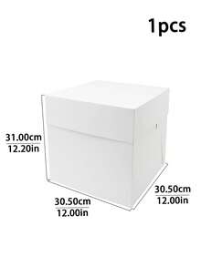 1pc/2pcs Large Cake Box, White Bread Box With Window, Cake Container With Lid, Suitable For Cake, Donut, Pie, Cookie, Wedding, Birthday, Party Cake Box - View 11