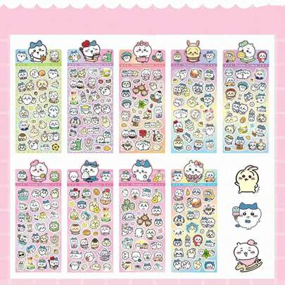 1pc 2026 Popular Laser Stickers, Super Popular Cartoon And Anime Peripherals, Blingbling Laser Texture Is Super Eye-Catching, Cute And Healing Patterns, High Fidelity, And Random Styles Are Full Of Surprises. It Can Be Used To Attach Handheld Devices, Water Bottles, Phone Cases, Stationery, And Is Versatile And Versatile