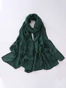 1pc Cotton Solid Color Scarf Shawl, Versatile Women's Beach Cover-Up, Lightweight & Soft, Classic Scarf/Shawl/Blanket, Large Size Suitable For Evening Dress Party, Travel, Office, Wedding - Multicolor - View 8