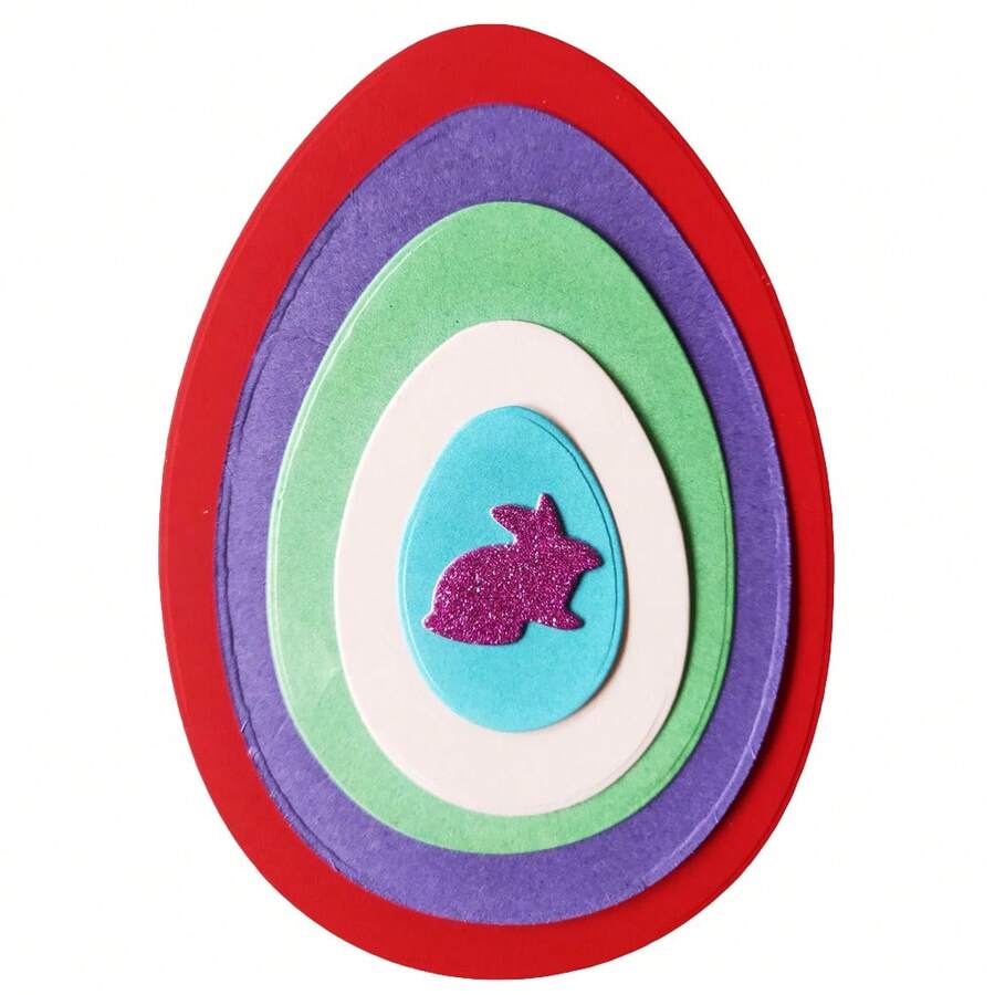 Carbon Steel Easter Eggs Rabbit Cutting Dies Set Embossing Stencil Templates Mol - C05 - View 1