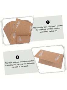 20pcs Wood Place Card Holder With Blank Kraft Paper Place Cards, Rustic Wedding Table Name Number Blank Table Tent Cards,Table Sign Stand For Table Delicate Paper Blank Card Banquet,Photo Number Picture,Holders Signs Stand, Wooden Place Card Holders Bar Bistro Restaurant, Small Placecard Holders Wedding Party Birthday - Multicolor - View 7