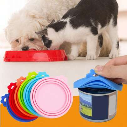 5pcs Pet Food Can Lids, Food & Dishwasher , Can Covers Most Standard Size Dog And Cat Can Tops