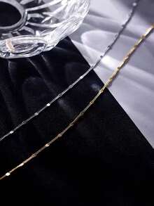 925纯银镀18K金女士脚链，简约夏季沙滩脚链礼品 - 腳鍊 - 查看 5