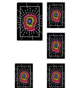 1pc Enamel Alloy Cartoon Rainbow Brain Brooch - Multicolor - View 8