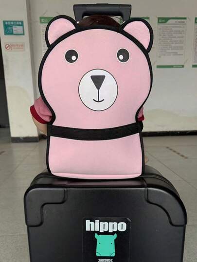 Toddler Suitcase Seat With Anti-Slip Straps Cute Cartoon Animal Ride On Luggage Seat For Kids