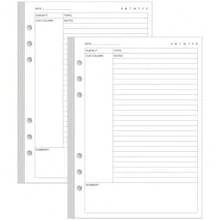 (2-Pack) Cornell Notes Filler Paper For A5 Binder - 6 Hole Cornell Notes Loose Leaf Paper, 100 Sheets/200 Pages, 100gsm, White, 5.8\ X 8.3\ - 6孔 - 查看 1