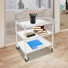 YUNRUX Food Service Carts & Trolleys - Silver - View 9