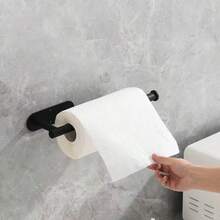 Self Adhesive Paper Towel Holder, No Drill Under Cabinet Paper Towel Roll Holder, Stainless Steel Paper Towel Rack For Kitchen, Bathroom, Pantry, RV - Black Home Decor  Kitchen Deccor  Bathroom Accesssories  Bathroom Deccor  Bathroom Storage Kitchen Essentials  Tissue Holder - 黑色 - 查看 8