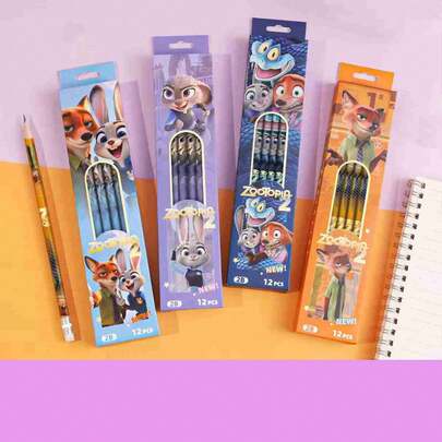 SHARLOVY 12 piezas Lápices populares de Nick 2026, accesorios populares de anime y dibujos animados, impresiones de personajes clásicos que son súper llamativas, mango de lápiz suave para una escritura y agarre cómodos, adecuados para la escritura y el dibujo diarios de los estudiantes.