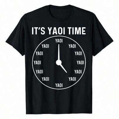 Funny Yaoi Anime Manga BL It's Yaoi Time T-Shirt Soft Breathable T-Shirt For Both Men And Women