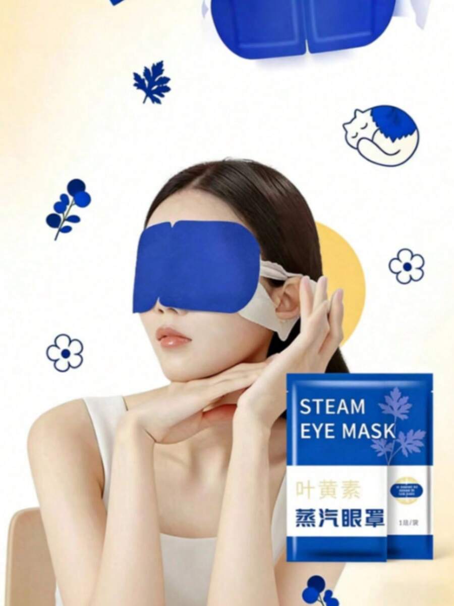 10Pcs Set Lutein Steam Eye Mask Steam Hot Compress Eye Mask Relieve Eye Fatigue Improving Sleep Quality Sleep Aid Eye Mask Easy To Fall Asleep - A - View 1