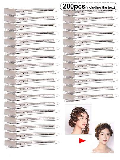 200/100/50/20/10个装隐形刘海发夹/发卡，适用于个性化化妆、美发沙龙、摄影工作室，也适合学生日常使用，发夹，配饰
