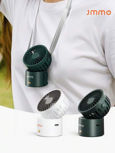 JMMO 迷你风扇，个人台式台扇，风力强劲，静音运行，便携式迷你风扇，适用于家庭办公室卧室桌和桌面，可调节轨道，3 种速度