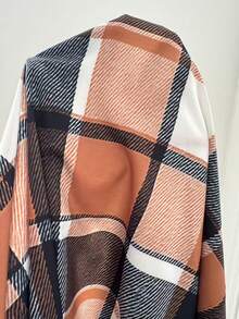 Women's Plaid Pattern Lapel Button Long Sleeve Casual Commuter Shirt, Suitable For Summer/Spring, Casual Blouses For Women, Vacation - Multicolor - View 6