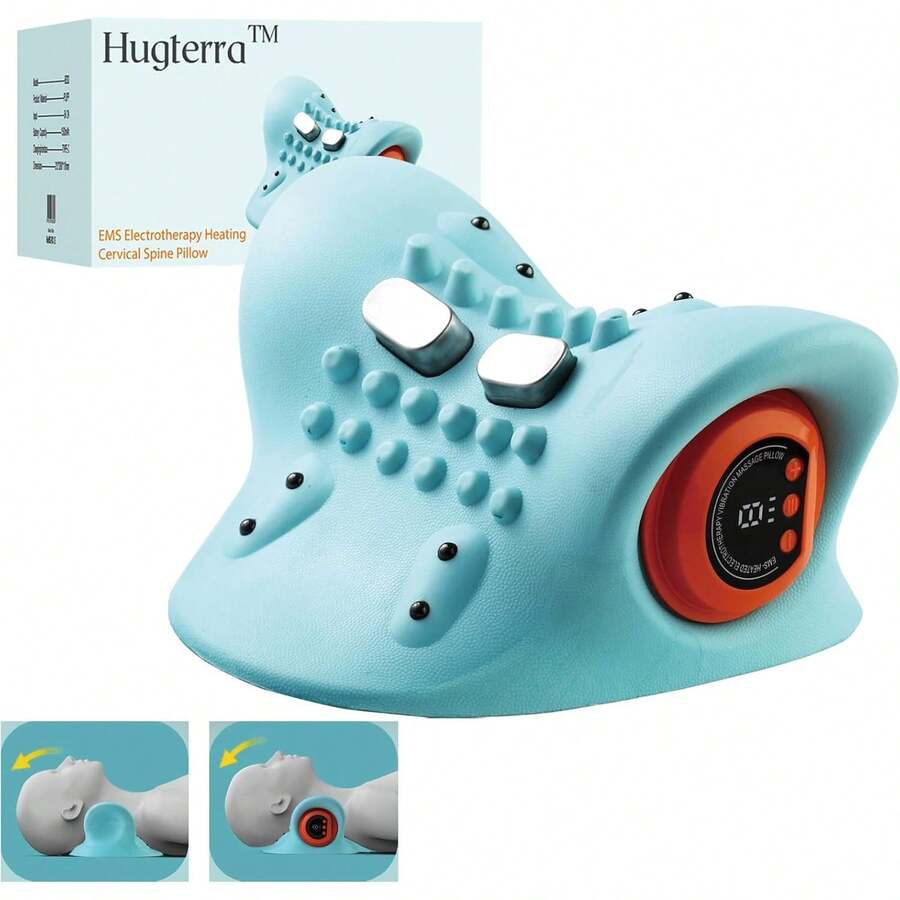 Neck Massager With Cervical Traction, Ergonomic Neck Pain Relief Device, Portable Neck Relaxer For Home & Office, Lightweight Neck Support Massager - 1 - 查看 1