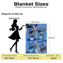 Disney 卡通主题印花法兰绒毯 - 柔软舒适，适合旅行、露营、沙发、床上用品 - 现代简约卡通印花，四季皆宜的舒适床上用品，用途广泛 - 多色 - 查看 15