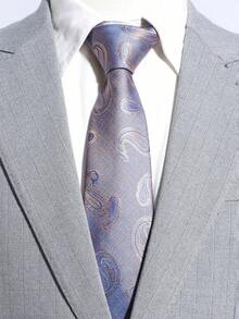 1条男士时尚复古腰果图案领带，百搭，适合休闲、派对、节日、送礼等场合 - 彩色 - 查看 8