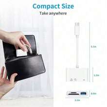 3-In-1 USB-C Micro SD Card Reader Adapter, Compatible With  Pro, And More USB-C Devices - 查看 7