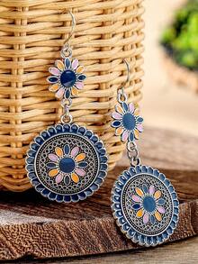 TopHanqi Hoa tai tròn Bohemian Valentine, Mẹ, Mẹ, Ngày của Mẹ, Quà tặng - Nhiều màu - Xem 7