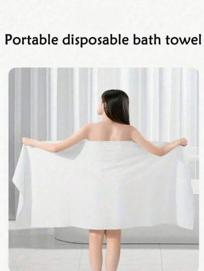 3pcs Portable Disposable Bath Towels, Larger & Thicker, Individually Packaged, Soft & Skin-Friendly, Comfortable Bathing, Strong Water Absorption, Suitable For Business Travel, Home, Travel, Gym, Office, Vacation And Camping, Towels, Bath Towels, Body Cleaning Towels