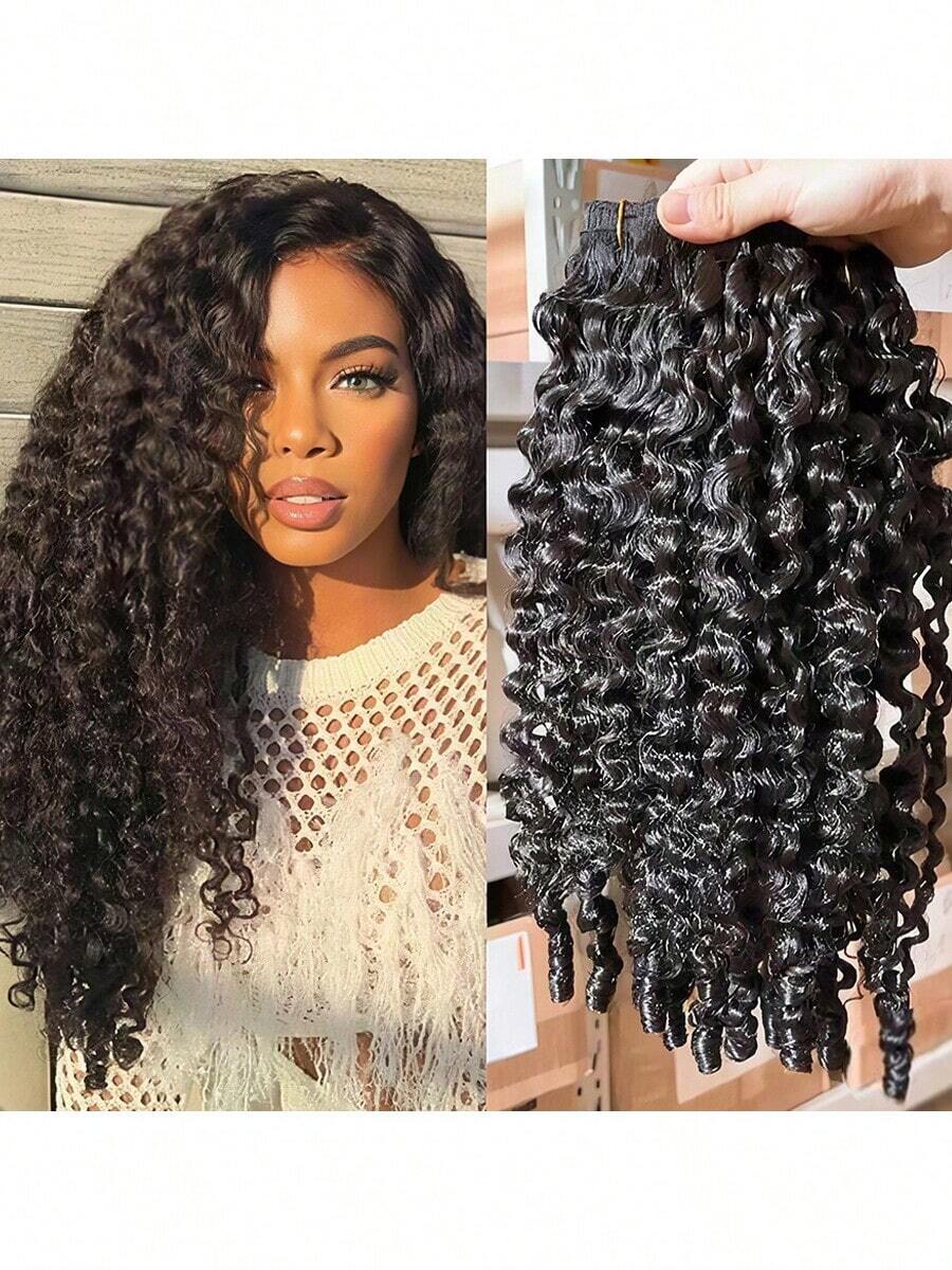 Beafay Burmese Curly Easter Day Human Hair Bundles 18 20 22 Inch Curly Bundles Unprocessed Burmese Raw Christmas Hair Accessories Real Human Hair Natural Color Human Hair Weft Extensions Virgin Hair Kinky Curly Bundles Water Wave Human Hair Bundles For Women Soft And Full No And Shedding, Dyed, Curled, And Styled Freely Cheap Suitable For Women Will Give You Shining Look For Daily Life, Like Wedding,Makeup,Lashes, Dates, And Theme Parties And So On Pelucas Curly Wigs Human Hair, Makeup, Your 2026 Beauty Glow-Up Awaits,Luxe Gifts For Moments That Matter #PremiumGifts New Year Human Hair Extensions Curly Hair Extensions Music Festival Hairstyles No Damage Hair Extensions For Festival Wedding Hair Wefts Festival Hairstyles With Hair Extensions Special Occasion Hair Extensions Hair Extensions For Wedding & Music Festival Hairstyles New Easter Bunny Style Long Hair Pieces For Women Natural Looking Hair Extensions - Natural Black - Xem 1