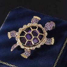 1pc Turtle Brooch - Lucky Elegant Lapel Pin Suitable For Suit Jacket Coat, Wearable Boutonniere For Turtle Lovers, Party & Daily Accessory, Year-Round Decoration (No Coating) - 綠色 - 查看 11
