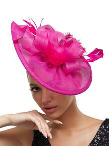 1 pezzo Fascinator a forma di goccia per donne, fascia per capelli, fermaglio per capelli, cappello pillbox da derby, cappello da chiesa, copricapo, Kentucky, cocktail, tea festa, matrimonio, ballo di fine anno, accessori per capelli - Multicolore - Visualizzare 16
