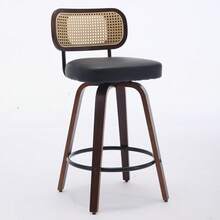 Barstools - สีดำ + หนัง PU + โฟม - ดู 11