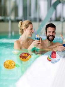 20pcs Inflatable Drink Cup Holders, Inflatable Floating Drink Cup Holders, Swimming Pool Drink Floats, Floating Cup Holders, Inflatable Drink Coasters, Inflatable Flamingo Cup Holders For Swimming Pool Party - Multicolor - View 8