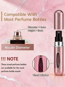 1PC Portable 0.17oz Perfume Atomizer Refillable Perfume Bottle, Refillable Perfume Spray Bottle, Travel Perfume Atomizer, Mini Portable Liquid Container, Travel Essential, Leakproof Refillable Travel Spray Bottle, Durable Aluminum Alloy, Easy Refill Design For Perfume, Essential Oil, Cologne, Travel Essentials, Must-Have For Beach Vacation, Summer Holiday, Back To School Supplies - 查看 7