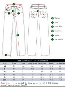 LIYS Retro Patchwork Embroidered Men's Jeans, New Casual Straight Leg Pants, Personalized Embroidered Trousers - Black - View 6