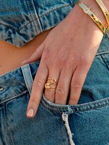 Unique Design Stylish Elegant Luxury 925 Sterling Silver Zirconia Pin Adjustable Rings For Women Daily Wear - Pin Ring - View 3