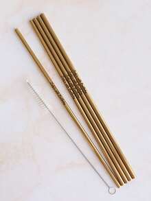 Personalized Reusable Metal Straw Set, Custom Party Favors, Wedding Guest Gift, Engraved Stainless Steel Drinking Straws, Straw - Multicolor - View 4