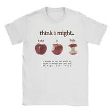 Women's Vintage Take A Bite Graphic T-Shirt Short Sleeve Round Neck Casual Sweatshirt Style - 白色 - 查看 1