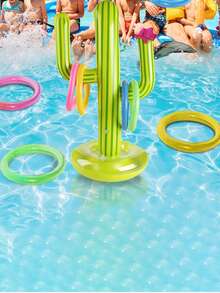 5件套夏季游泳池PVC充气仙人掌陷阱玩具，水上派对沙滩投掷游戏，户外漂浮玩具，成人充气互动水上玩具，限18岁以上 - 充氣仙人掌 - 查看 6