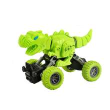 适合3岁以上儿童的可伸缩恐龙玩具，趣味卡通造型，双向可伸缩，亲子互动玩具，双向惯性驱动，无需电池 - 彩色 - 查看 16