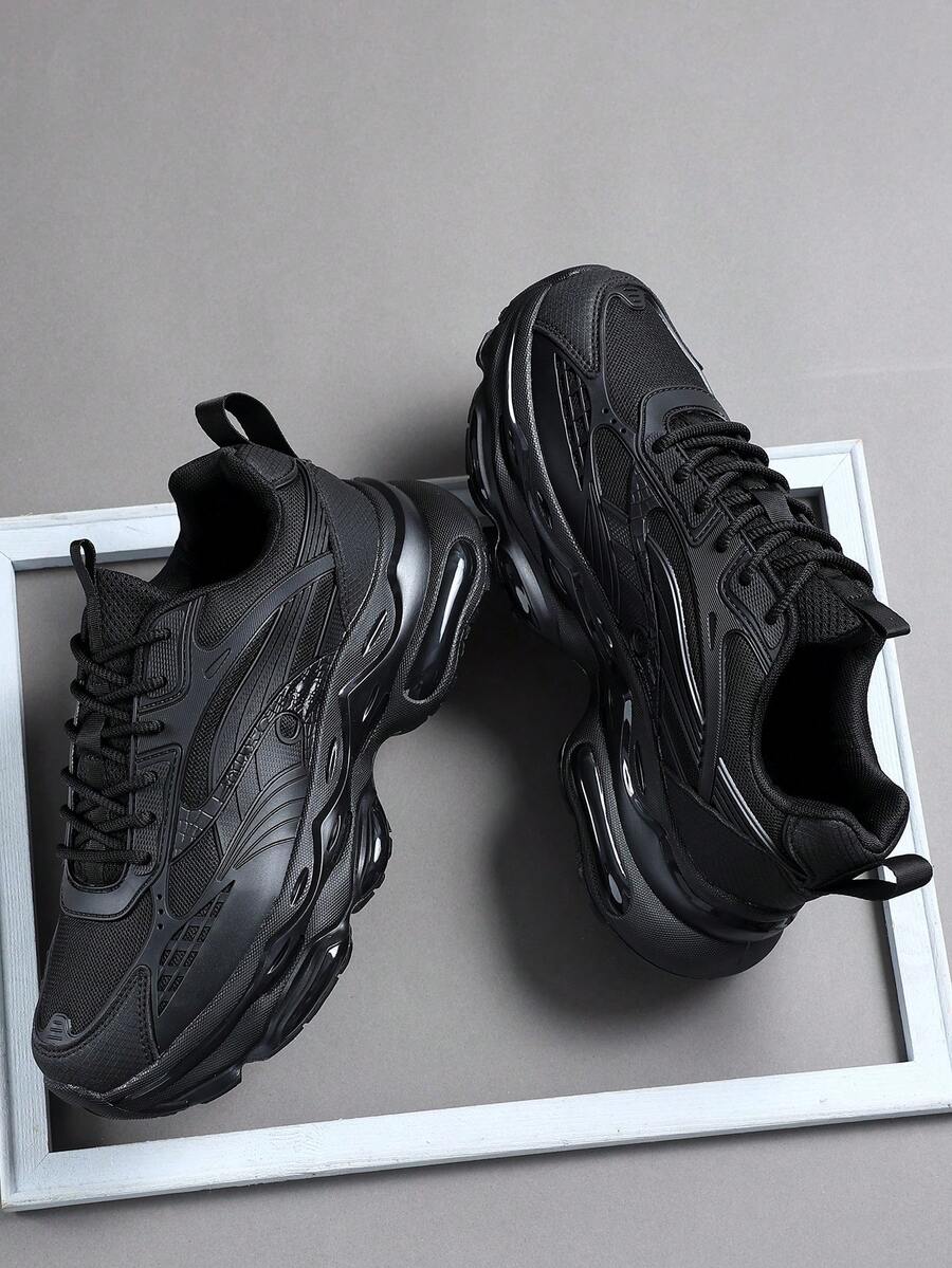 Giày nam thời trang thường ngày, giày thể thao nam cổ điển, giày chạy bộ buộc dây, giày sneaker nam cá tính, giày casual đường phố. - màu đen - Xem 1